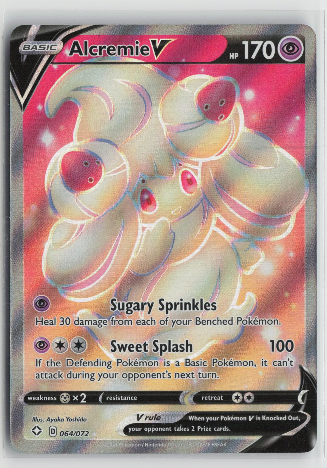 Alcremie V 064/072 Shining Fates NM Ultra Rare Holo Pokemon