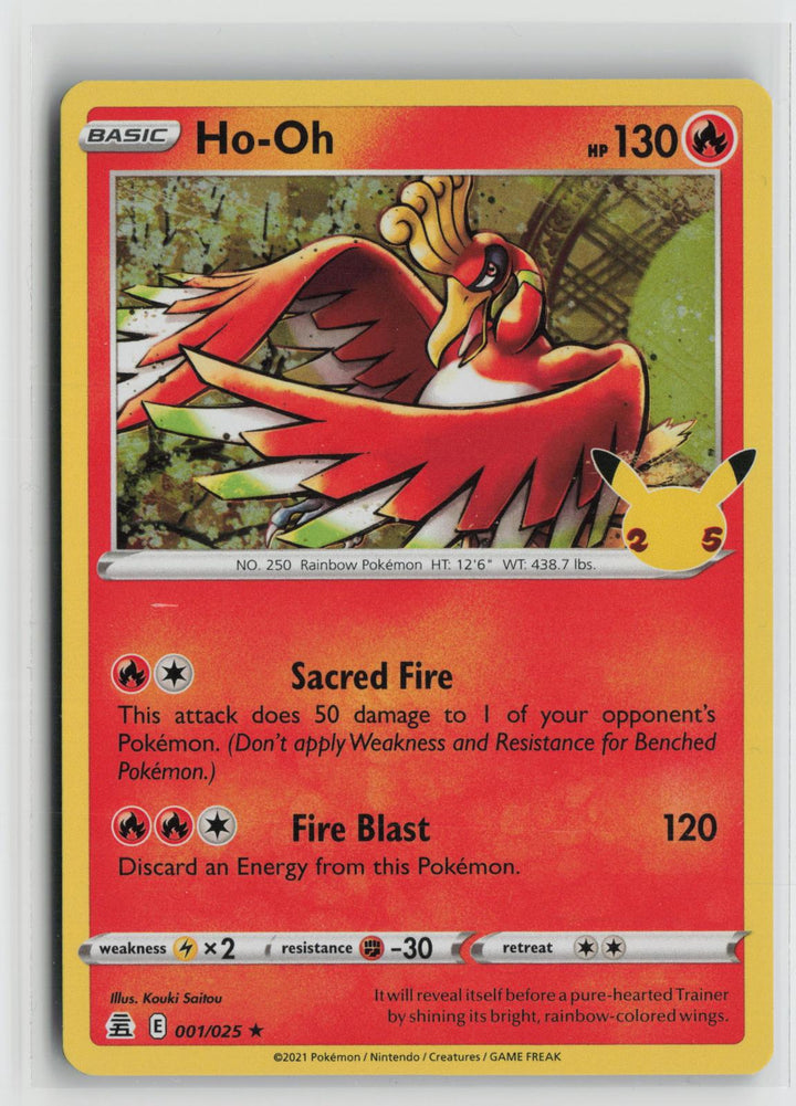 Ho-Oh 001/025 Celebrations NM R Holo Pokemon0