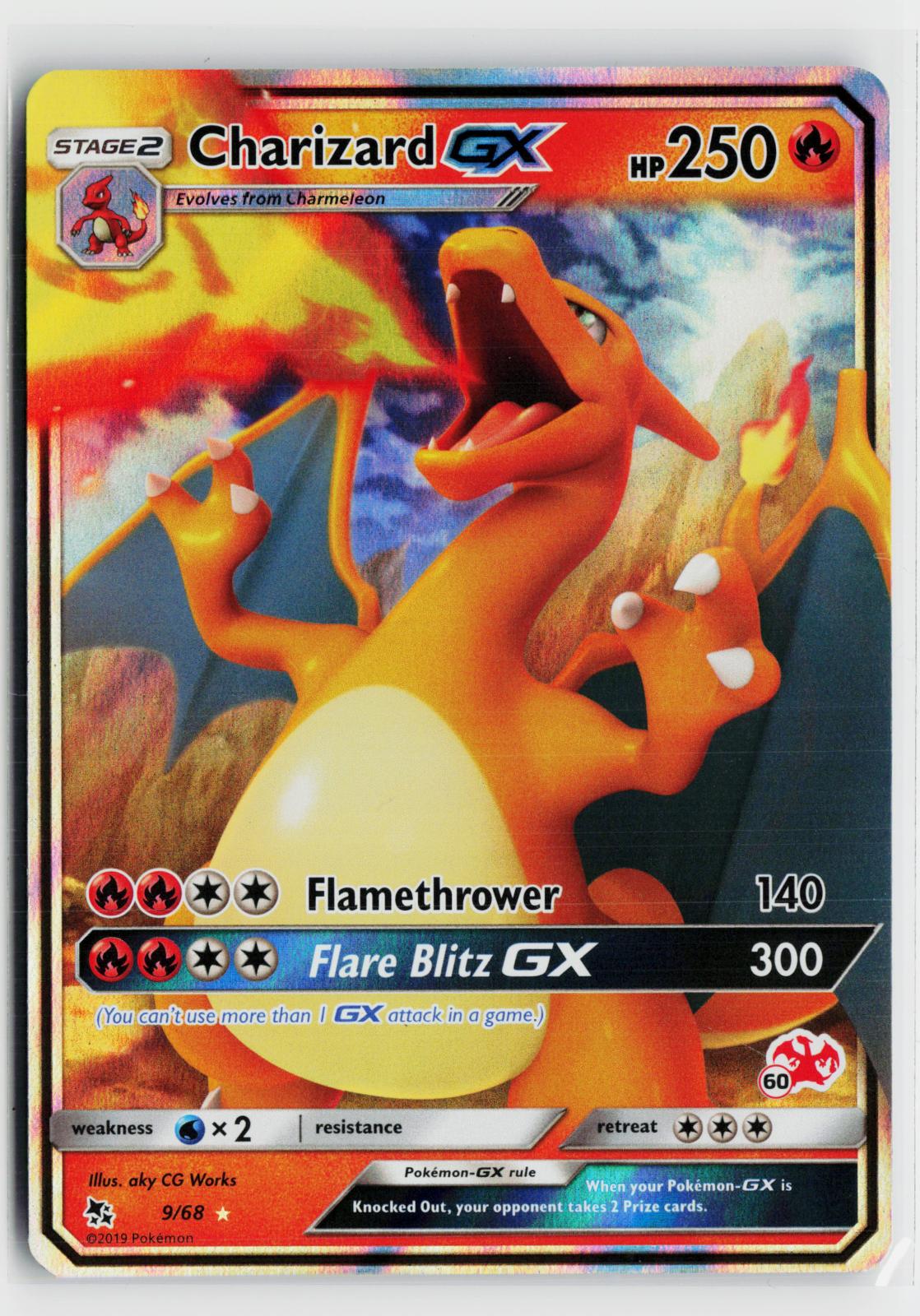Charizard GX 9/68 Hidden Fates NM Holo GX Rare Pokemon