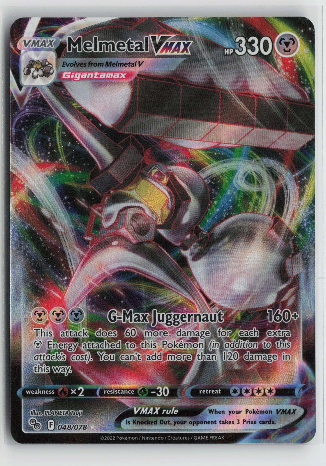 Melmetal VMAX 048/078 Holo VMAX Rare Pokemon GO Pokemon NM