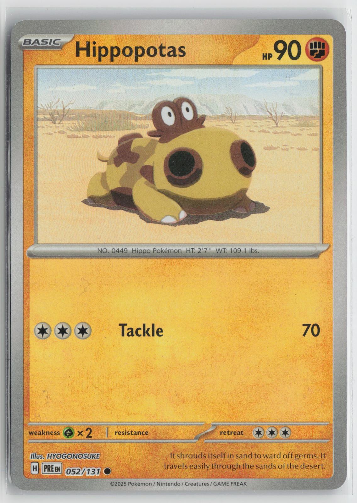 Hippopotas 052/131 Poke Ball Prismatic Evolutions Pokemon NM