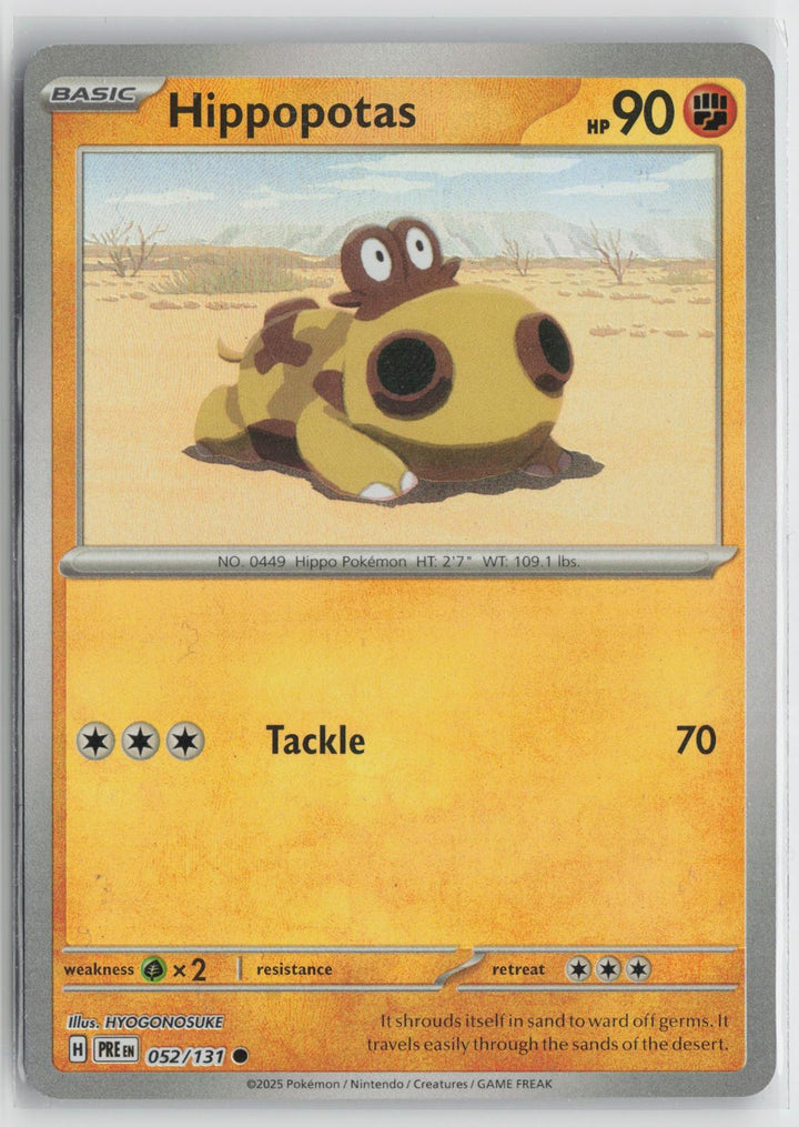 Hippopotas 052/131 Poke Ball Prismatic Evolutions Pokemon NM0