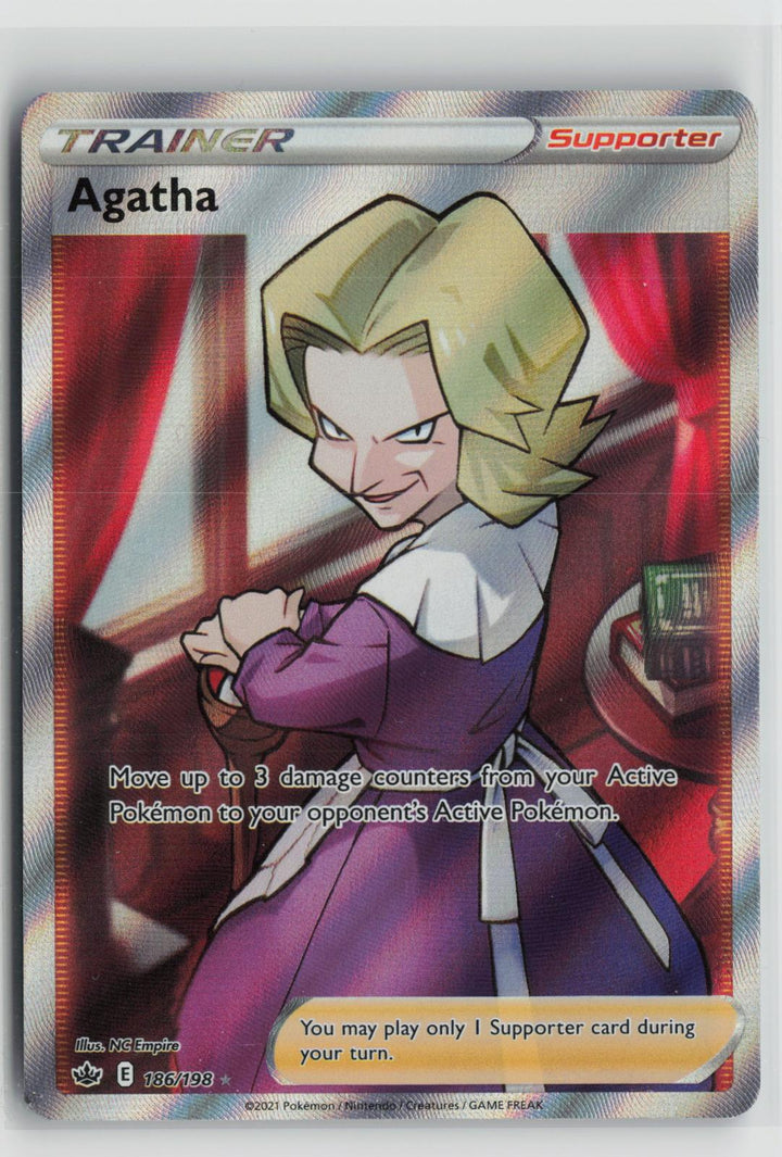 Agatha 186/198 Chilling Reign NM Ultra Rare Holo Pokemon0