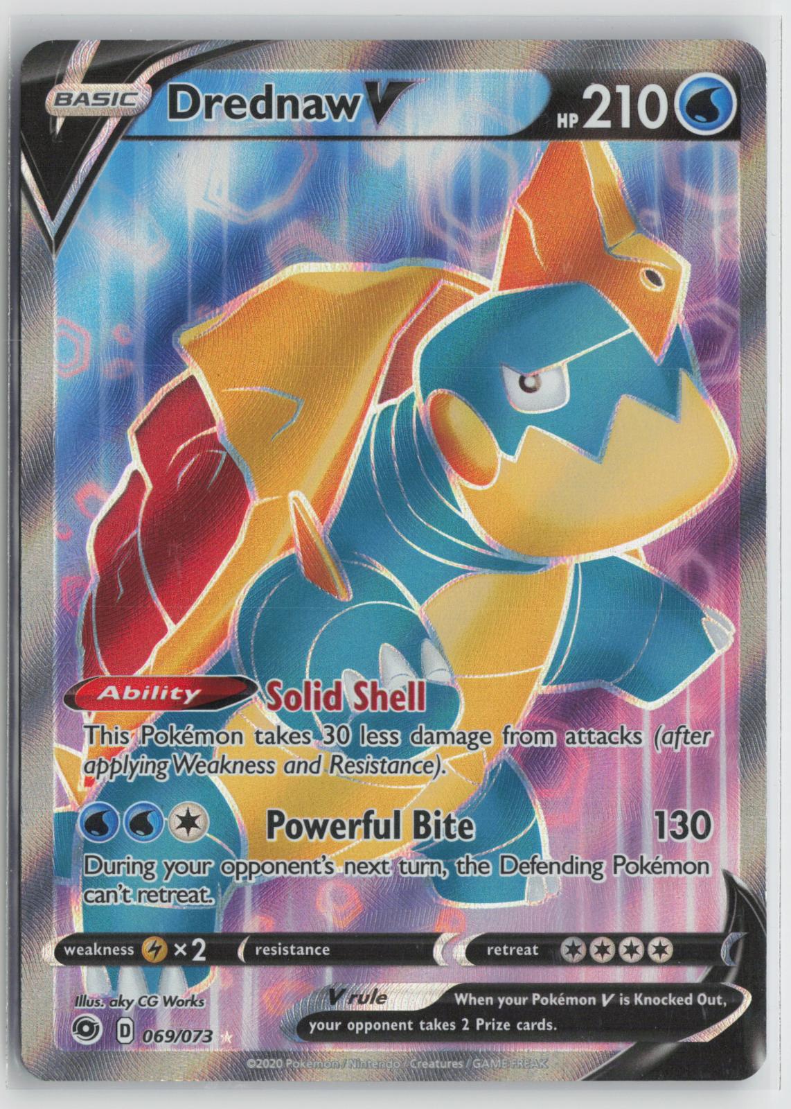 Drednaw V 069/073 Ultra Rare Champion's Path Pokemon Holo NM