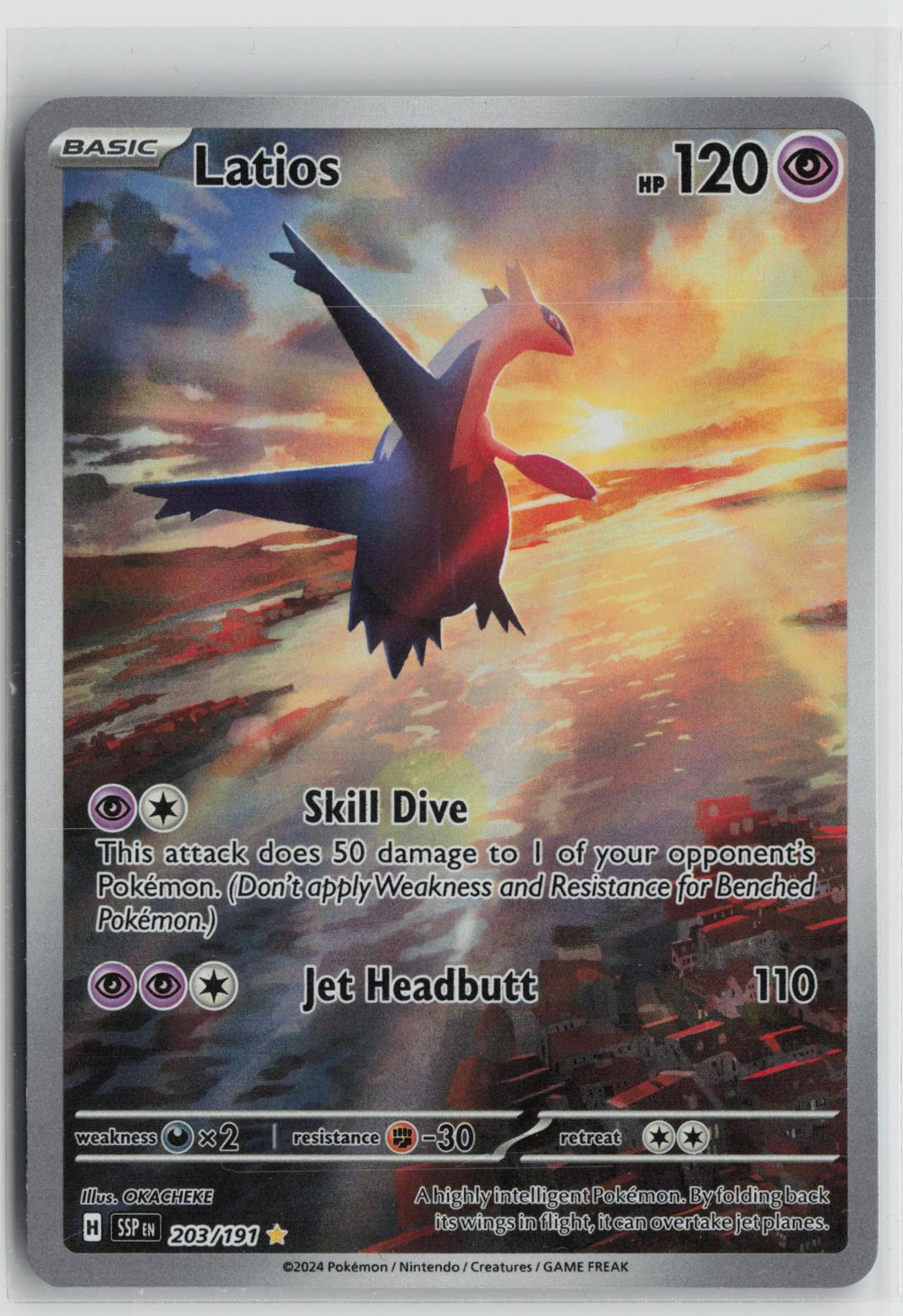 Latios 203/191 Surging Sparks NM Illustration Rare Holo Pokemon