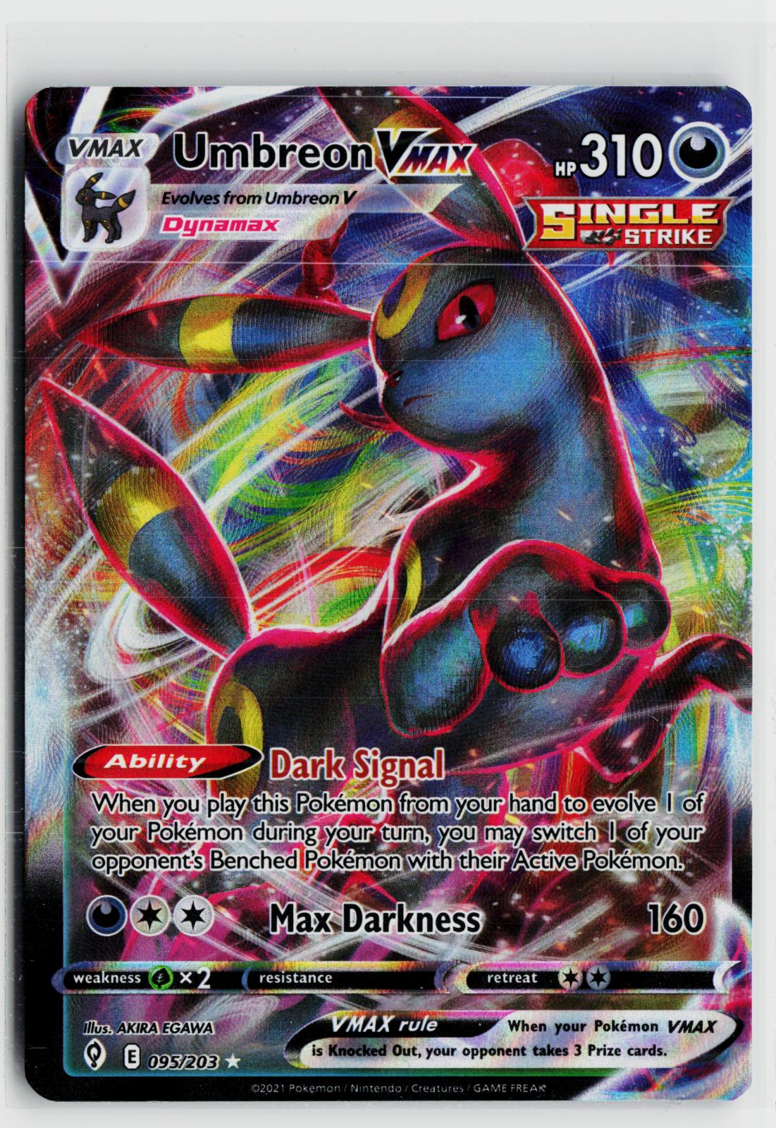Umbreon VMAX 095/203 Evolving Skies NM Holo VMAX Rare Pokemon