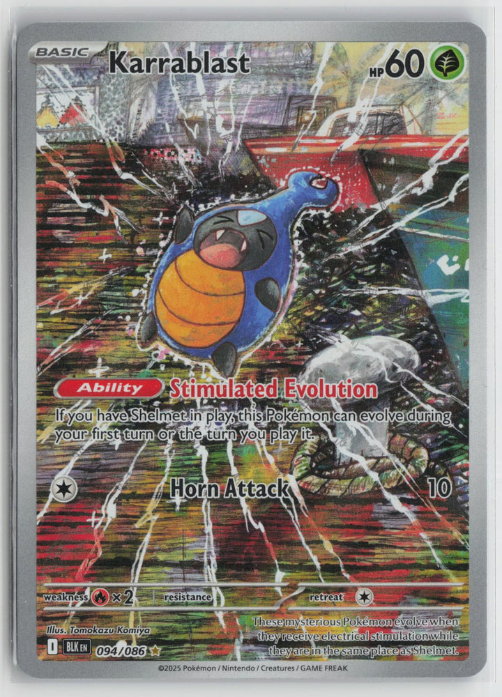 Karrablast 094/086 Black Bolt NM Holo Illustration Rare Pokemon0