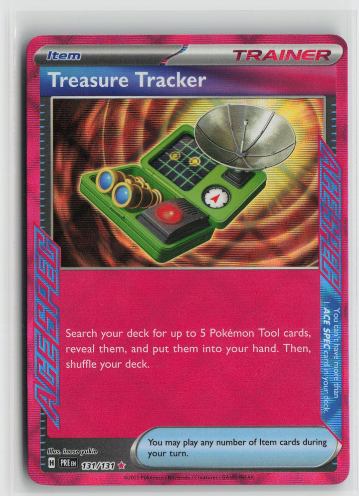 Treasure Tracker 131/131 Holo ACE SPEC Rare Prismatic Evolutions Pokemon NM0