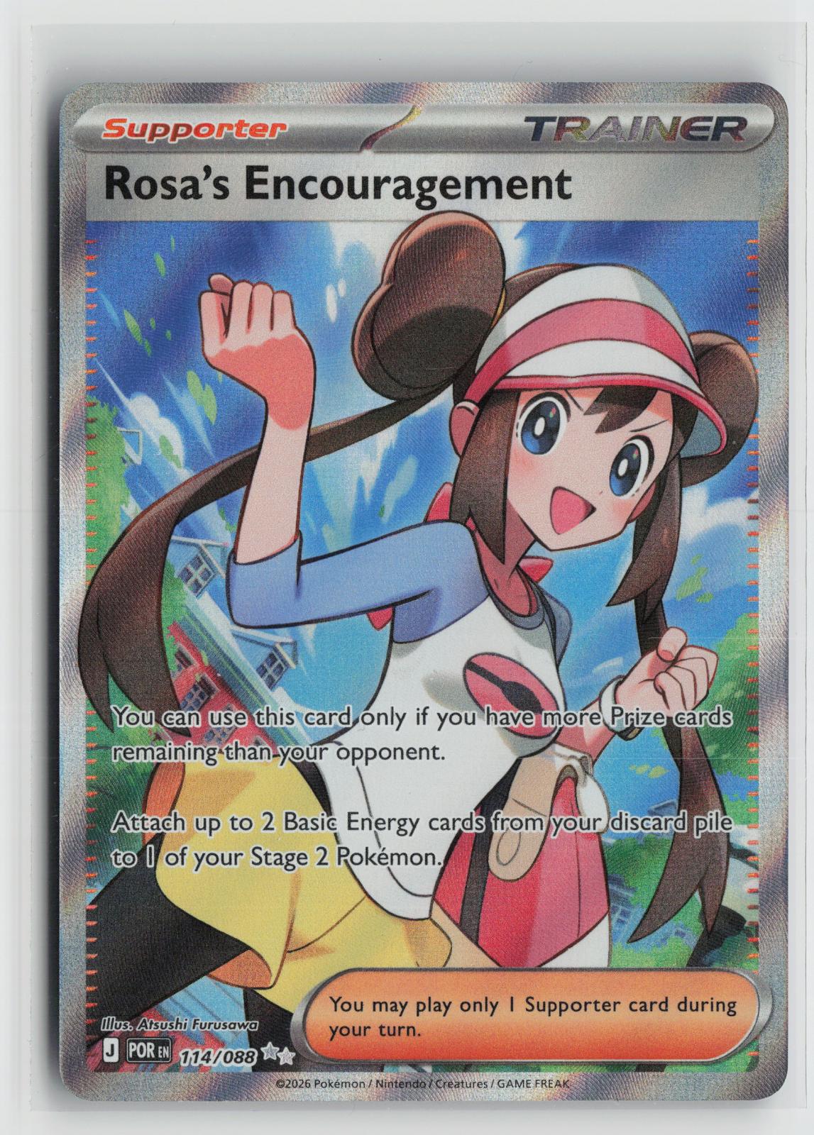 Rosa's Encouragement 114/088 Perfect Order NM Ultra Rare Holo Pokemon