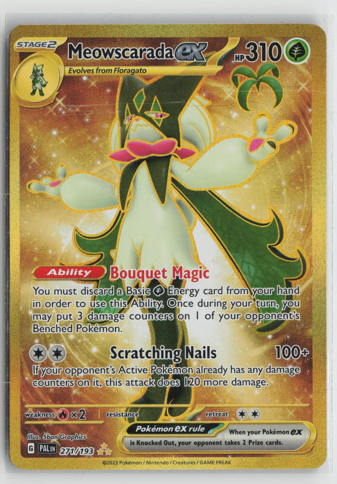 Meowscarada ex 271/193 Hyper Rare Paldea Evolved Pokemon Holo NM