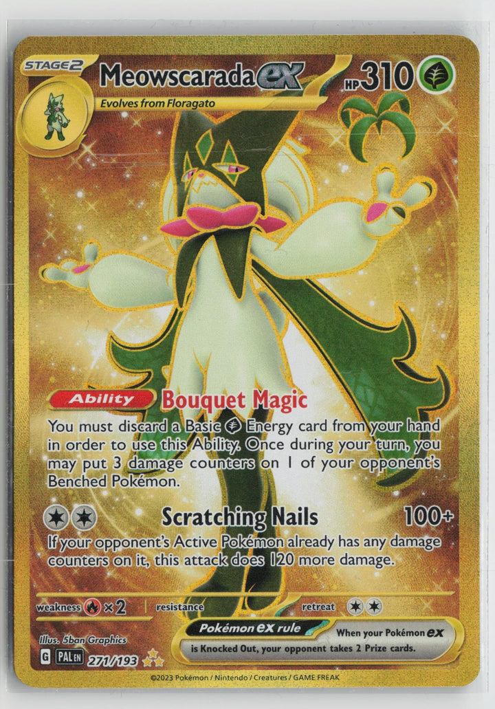 Meowscarada ex 271/193 Hyper Rare Paldea Evolved Pokemon Holo NM0