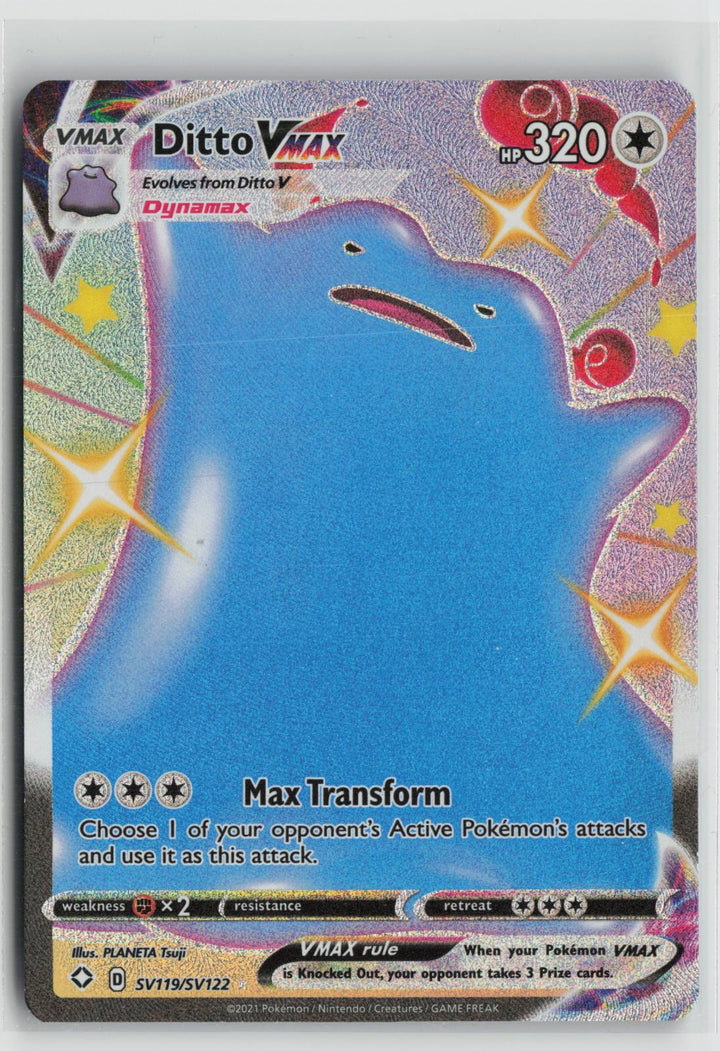 Ditto VMAX SV119/SV122 Holo VMAX Rare Shining Fates Shiny Vault Pokemon NM0