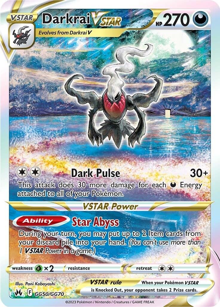 Darkrai VSTAR GG50/GG70 Crown Zenith Galarian Gallery NM Holo UR Pokemon