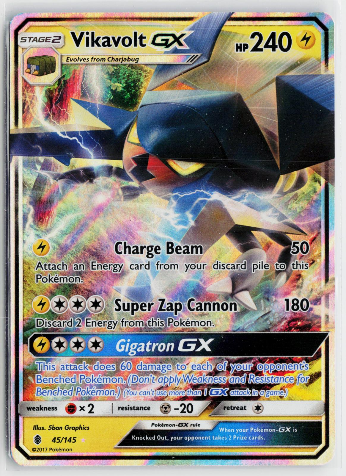 Vikavolt GX 45/145 Guardians Rising NM Holo Ultra Rare Pokemon