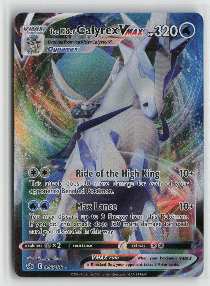 Ice Rider Calyrex VMAX 046/198 Holo Miscellaneous Cards & Products Pokemon NM0