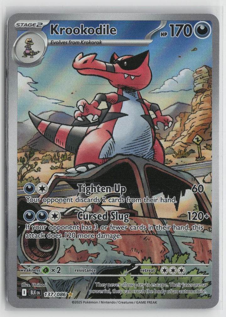 Krookodile 137/086 Black Bolt NM Holo Illustration Rare Pokemon0