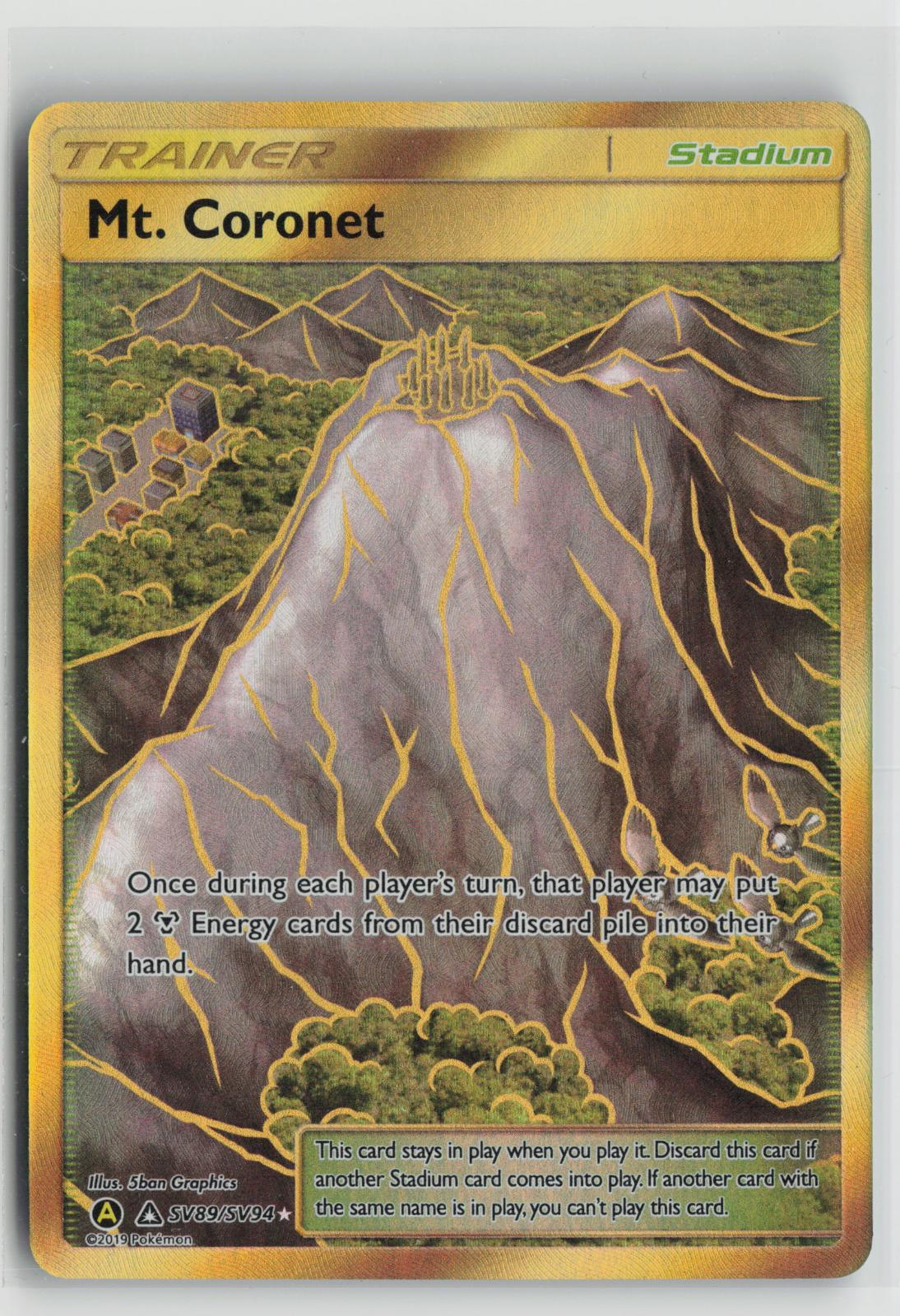 Mt. Coronet SV89/SV94 Secret Rare Hidden Fates Shiny Vault Pokemon Holo NM