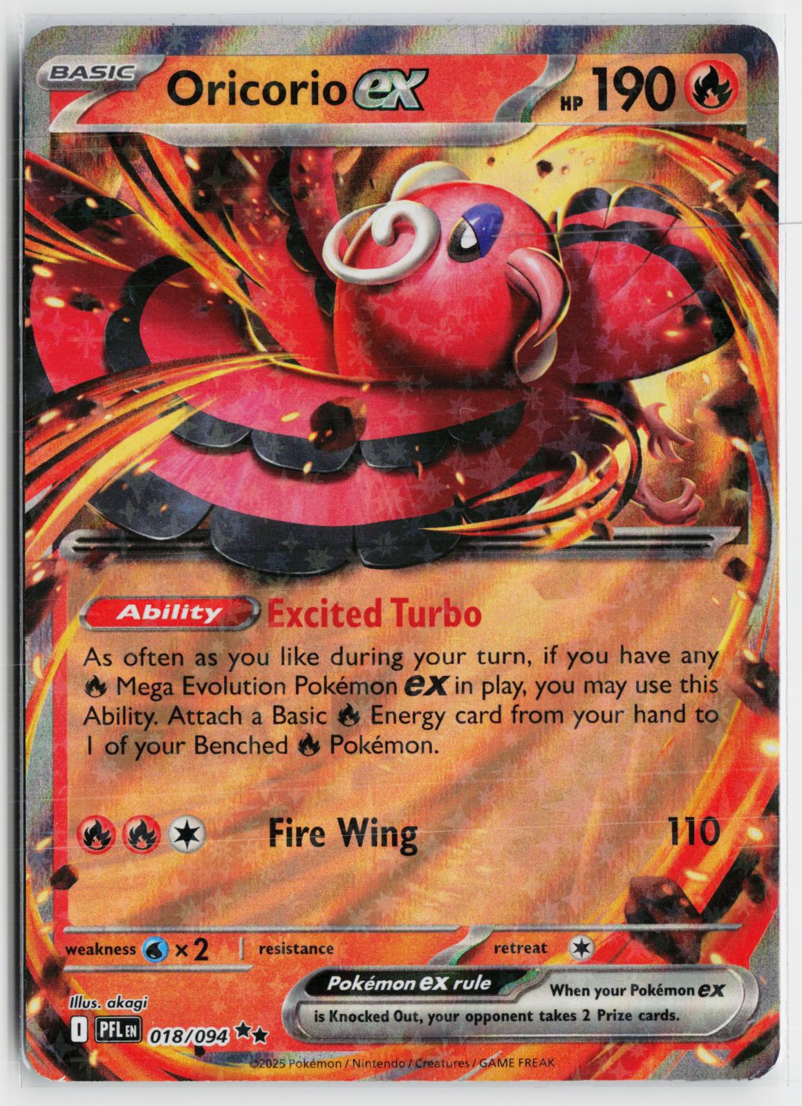 Oricorio ex 018/094 Prize Pack Series Cards NM RR Holo Pokemon