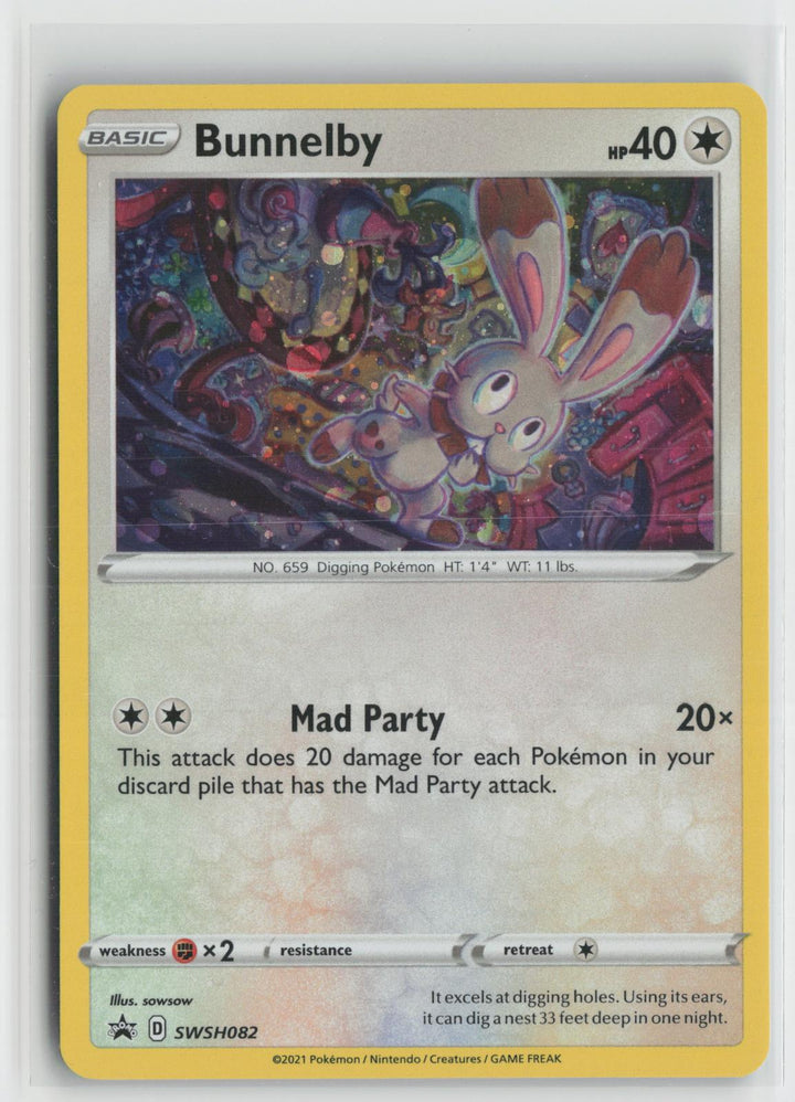 Bunnelby SWSH082 Holo Promo Sword & Shield Promo Pokemon NM0