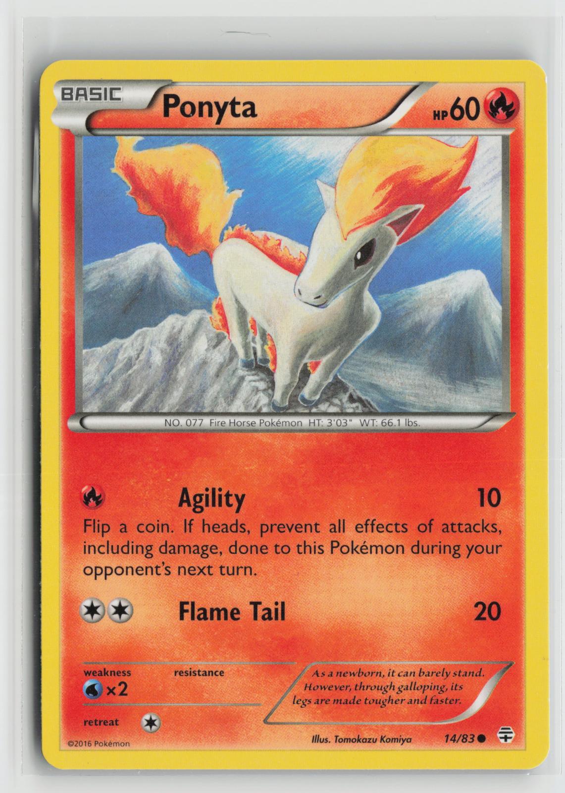Ponyta 14/83 Common Generations Pokemon NM
