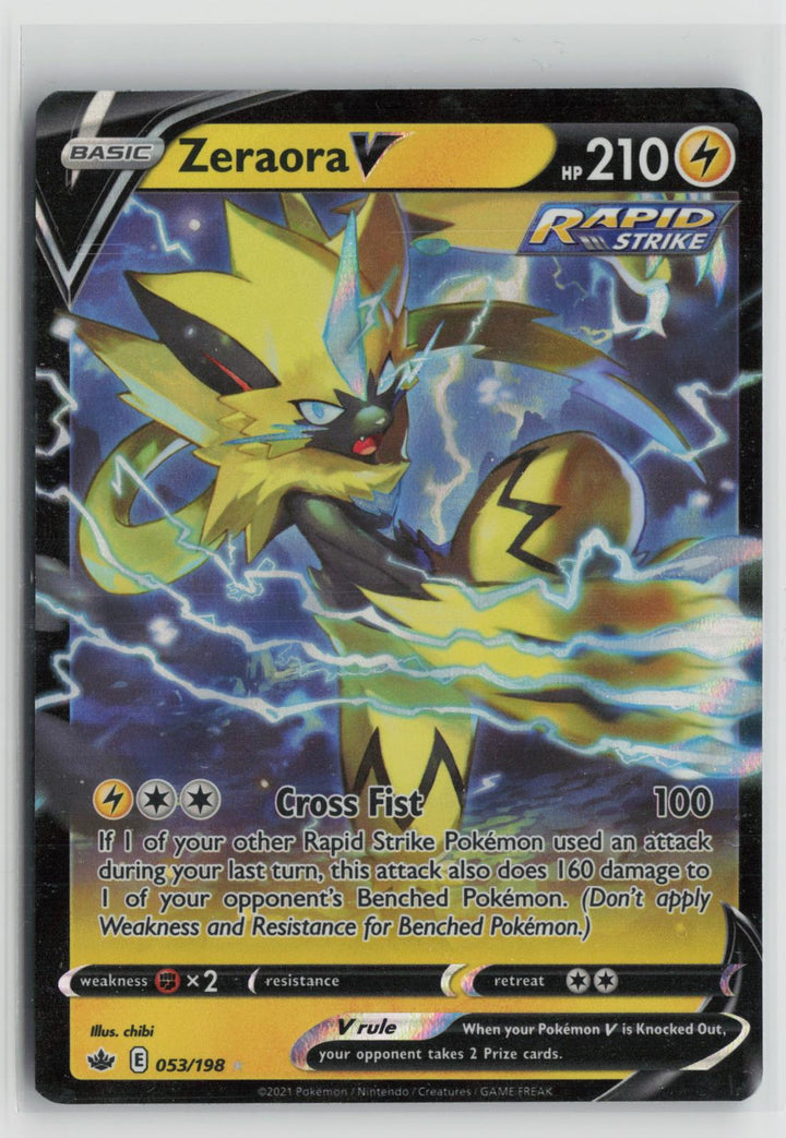 Zeraora V 053/198 Holo V Rare Chilling Reign Pokemon NM0