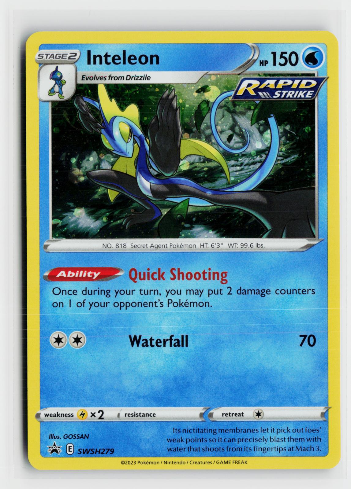 Inteleon SWSH279 Sword & Shield Promo NM Holo P Pokemon