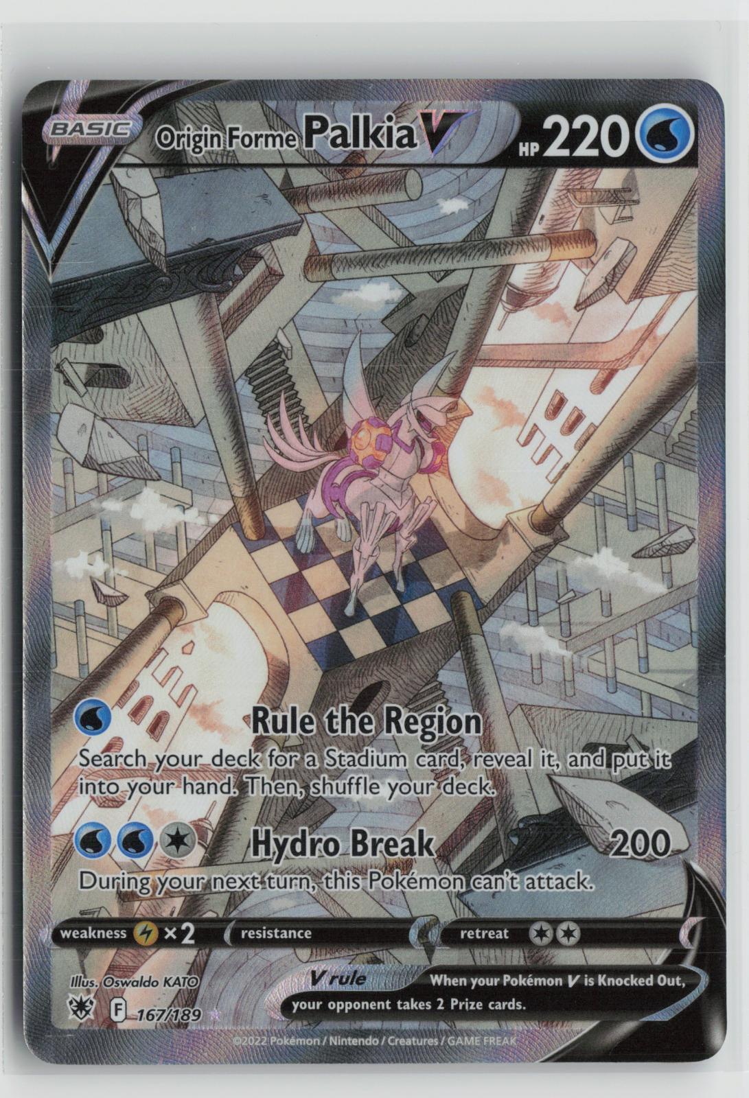 Origin Forme Palkia V 167/189 Ultra Rare Astral Radiance Pokemon Holo NM