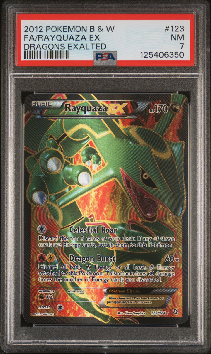 Rayquaza EX 123/124 Dragons Exalted Pokemon PSA 70