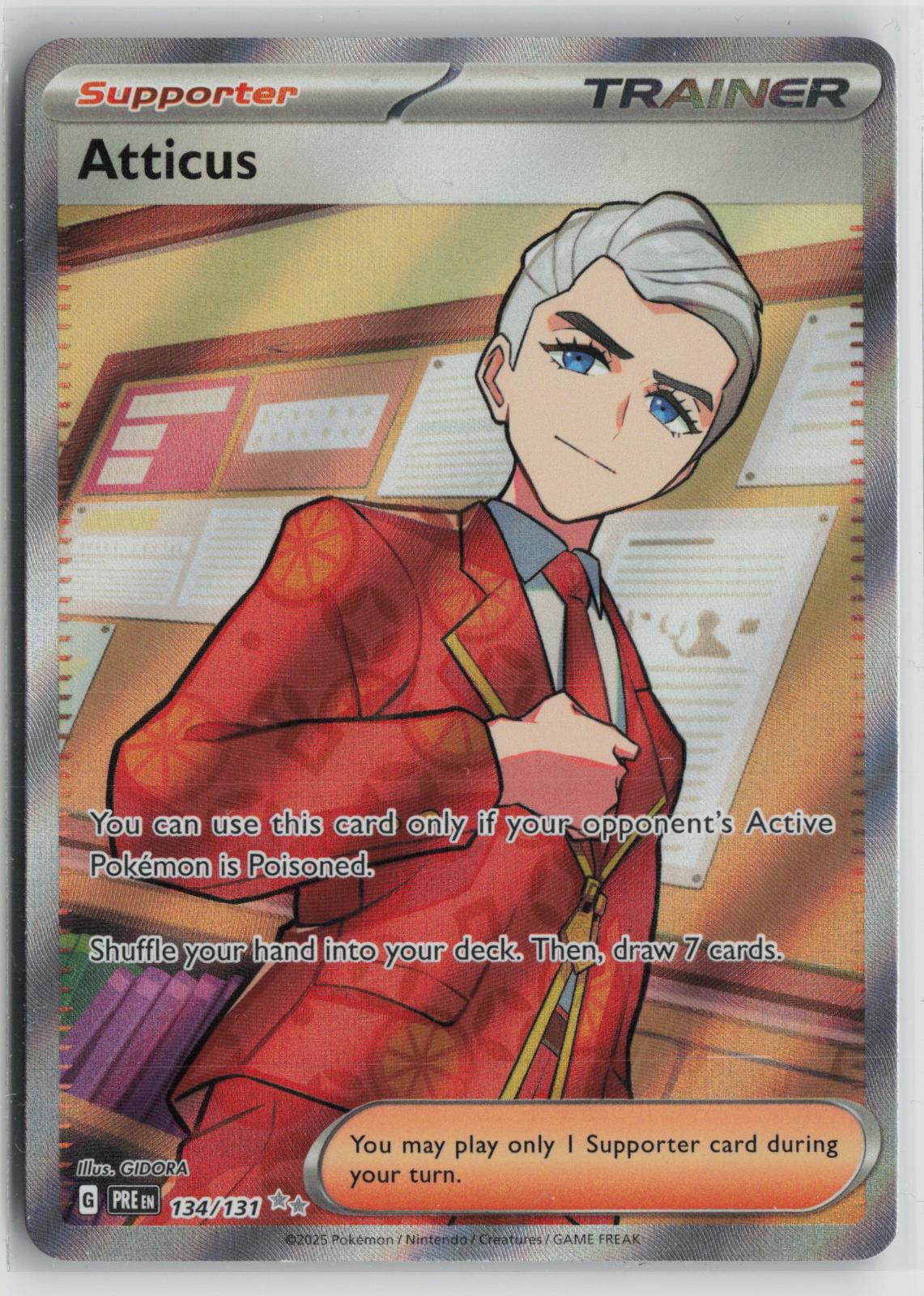 Atticus 134/131 Holo Ultra Rare Prismatic Evolutions Pokemon NM