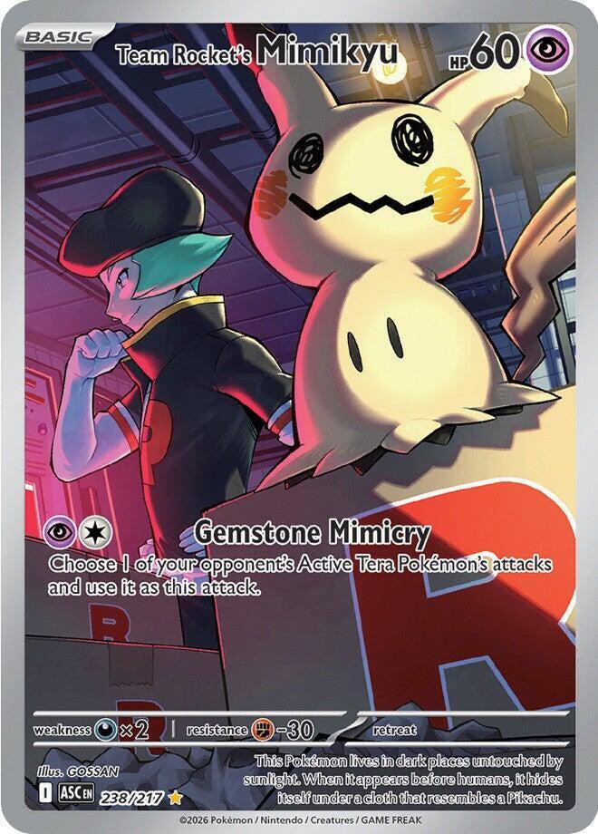 Team Rocket's Mimikyu 238/217 Ascended Heroes NM IR Holo Pokemon