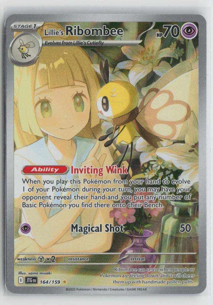 Lillie's Ribombee 164/159 Journey Together NM Illustration Rare Holo Pokemon0
