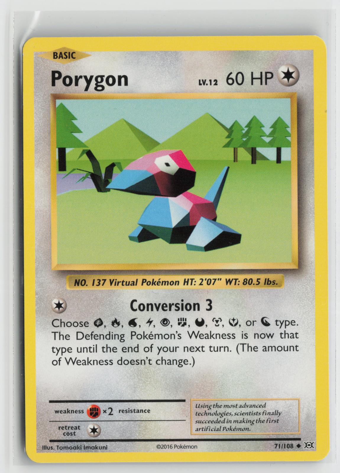 Porygon 71/108 Uncommon Evolutions Pokemon NM