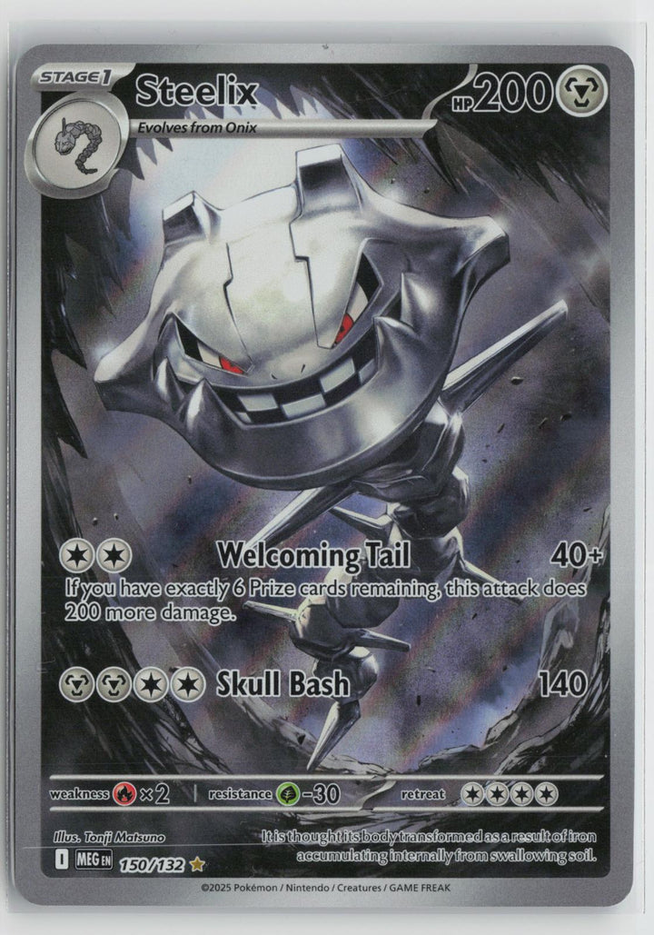 Steelix 150/132 Mega Evolution NM Illustration Rare Holo Pokemon0