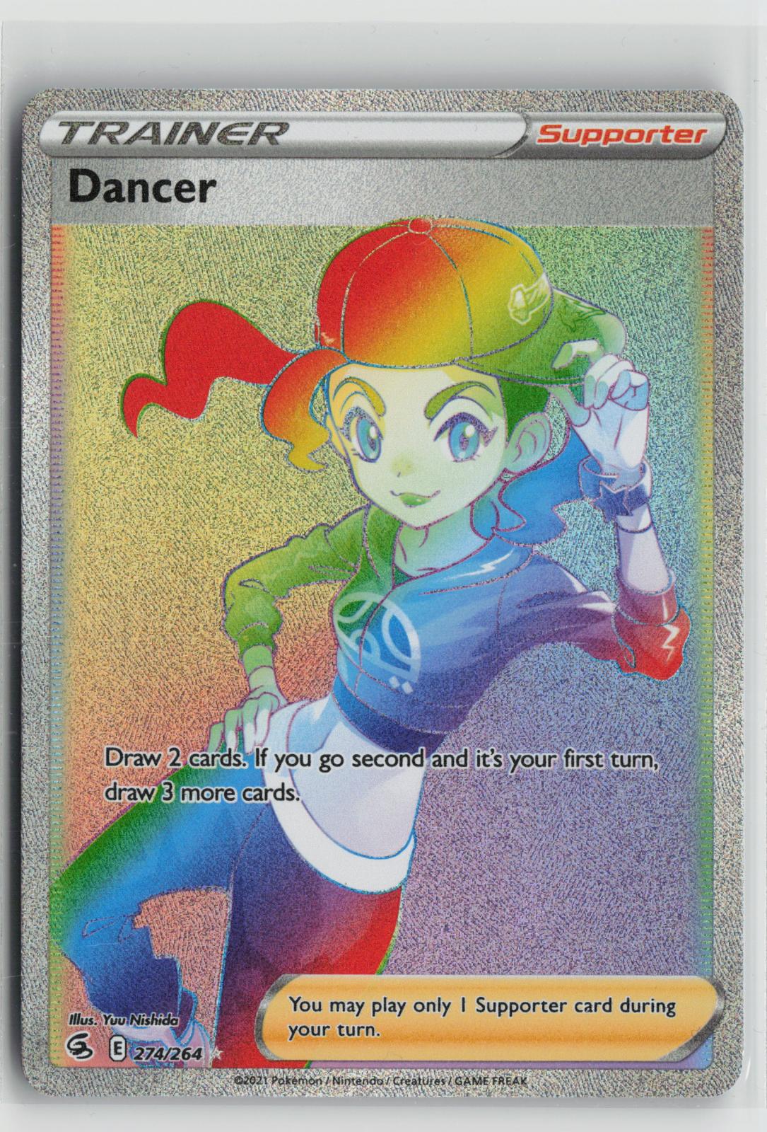 Dancer 274/264 Rainbow Rare Fusion Strike Pokemon Holo NM