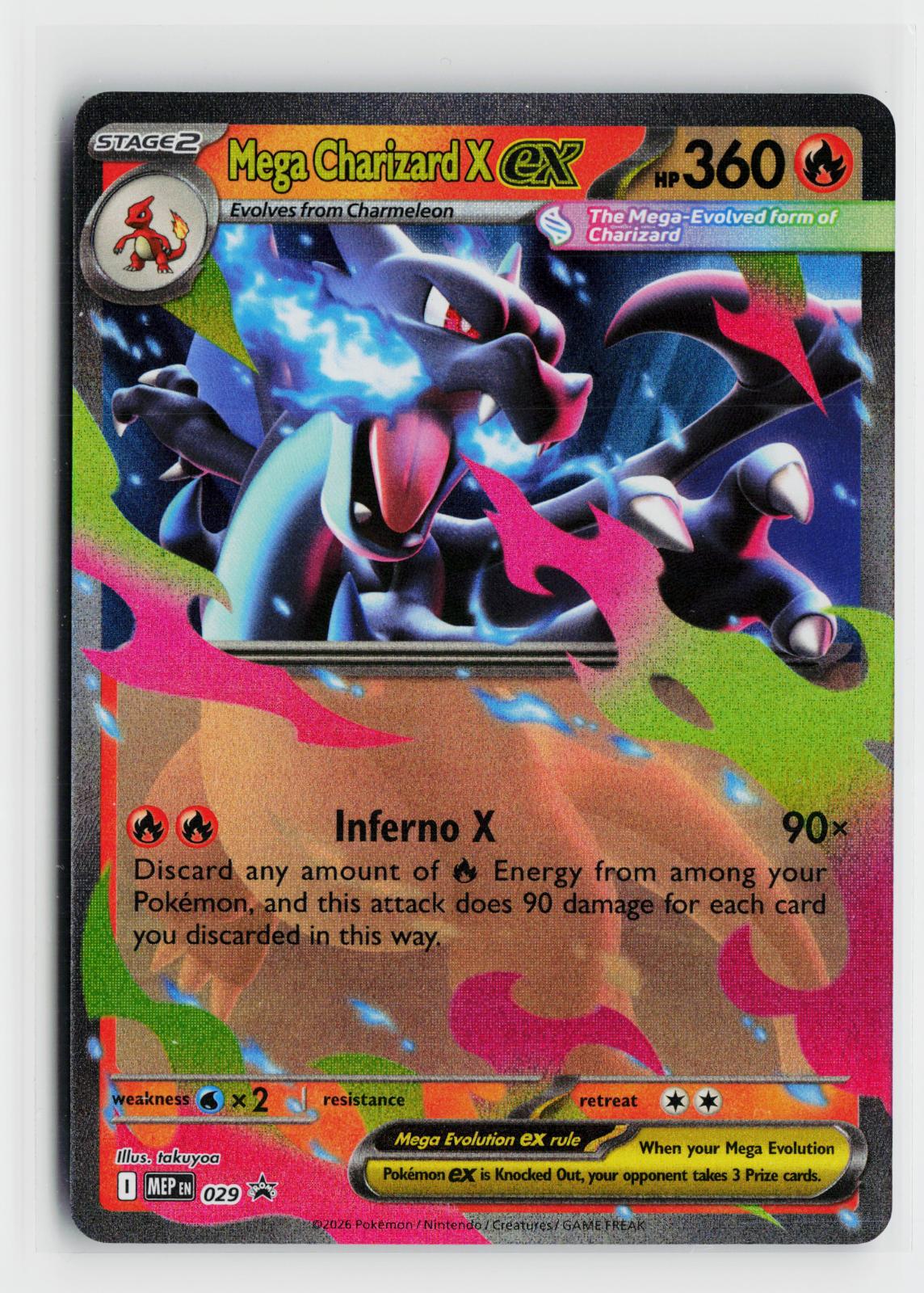 Mega Charizard X ex 029 ME: Mega Evolution Promo NM Holo P Pokemon