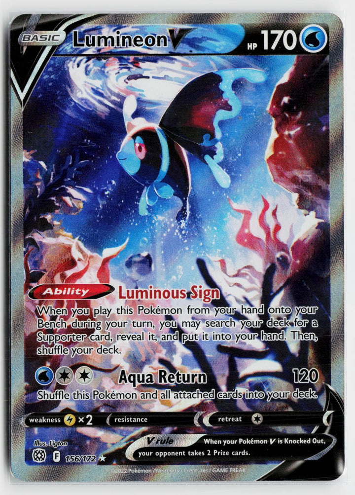 Lumineon V 156/172 Brilliant Stars NM UR Holo Pokemon0