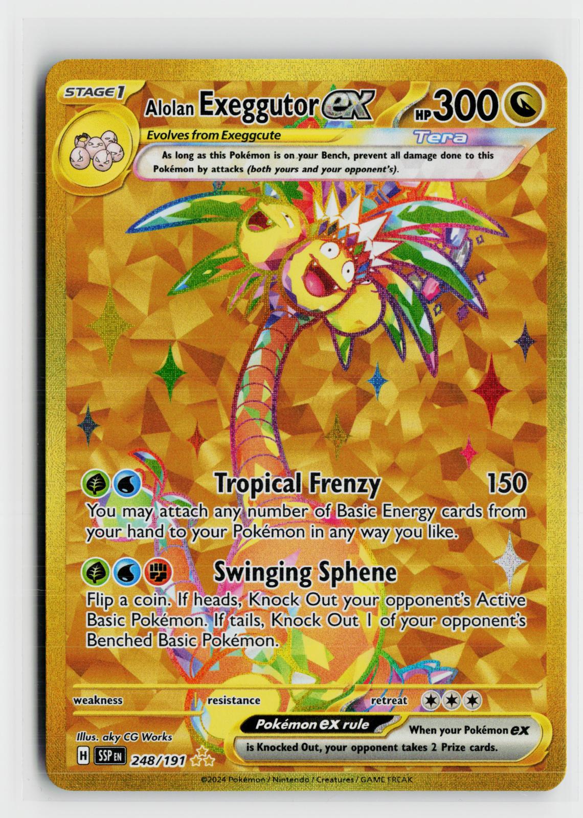Alolan Exeggutor ex 248/191 Surging Sparks NM HR Holo Pokemon