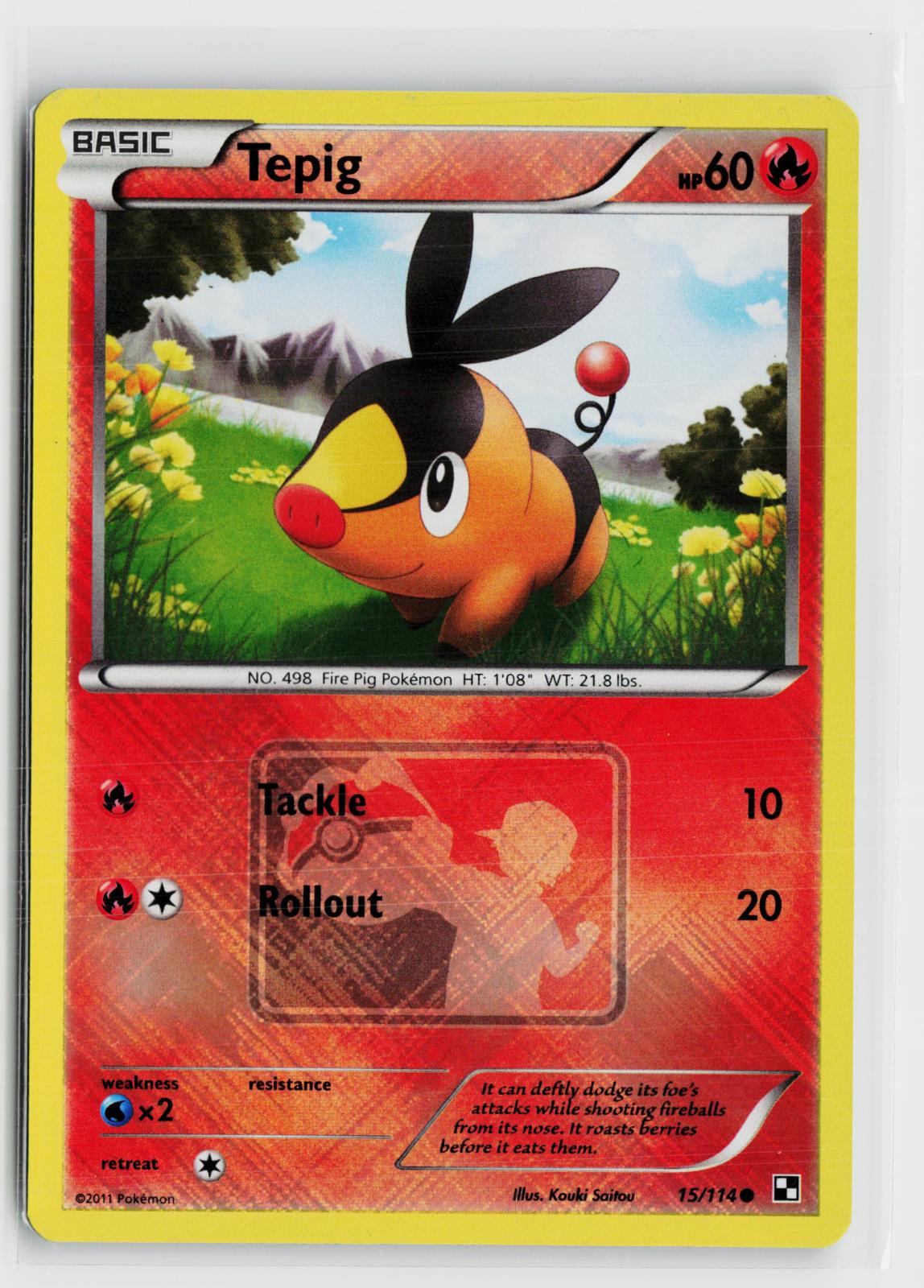 Tepig (League Promo) 15/114 League & Championship Cards NM Reverse Holo Pokemon