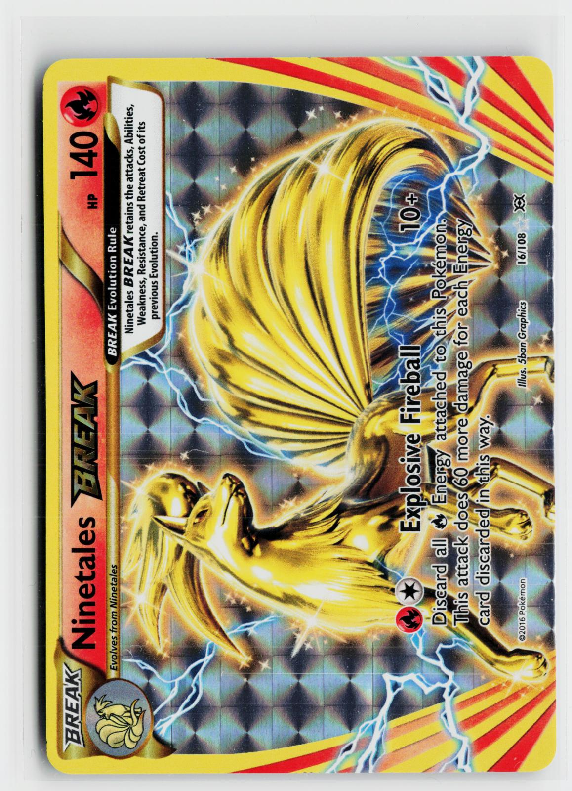 Ninetales BREAK 16/108 Evolutions NM BREAK Rare Holo Pokemon