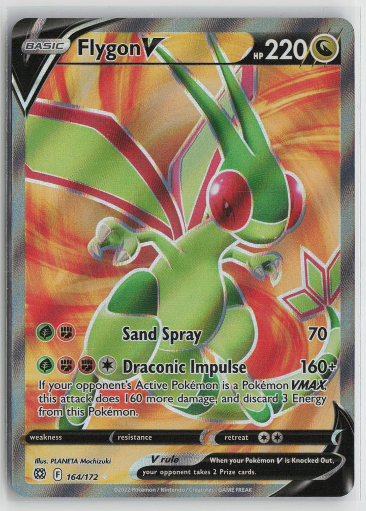 Flygon V 164/172 Ultra Rare Brilliant Stars Pokemon Holo NM0