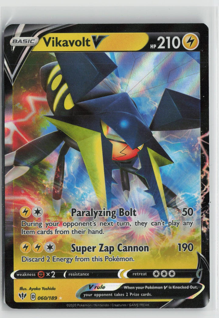 Vikavolt V 060/189 Darkness Ablaze NM Holo V Rare Pokemon0