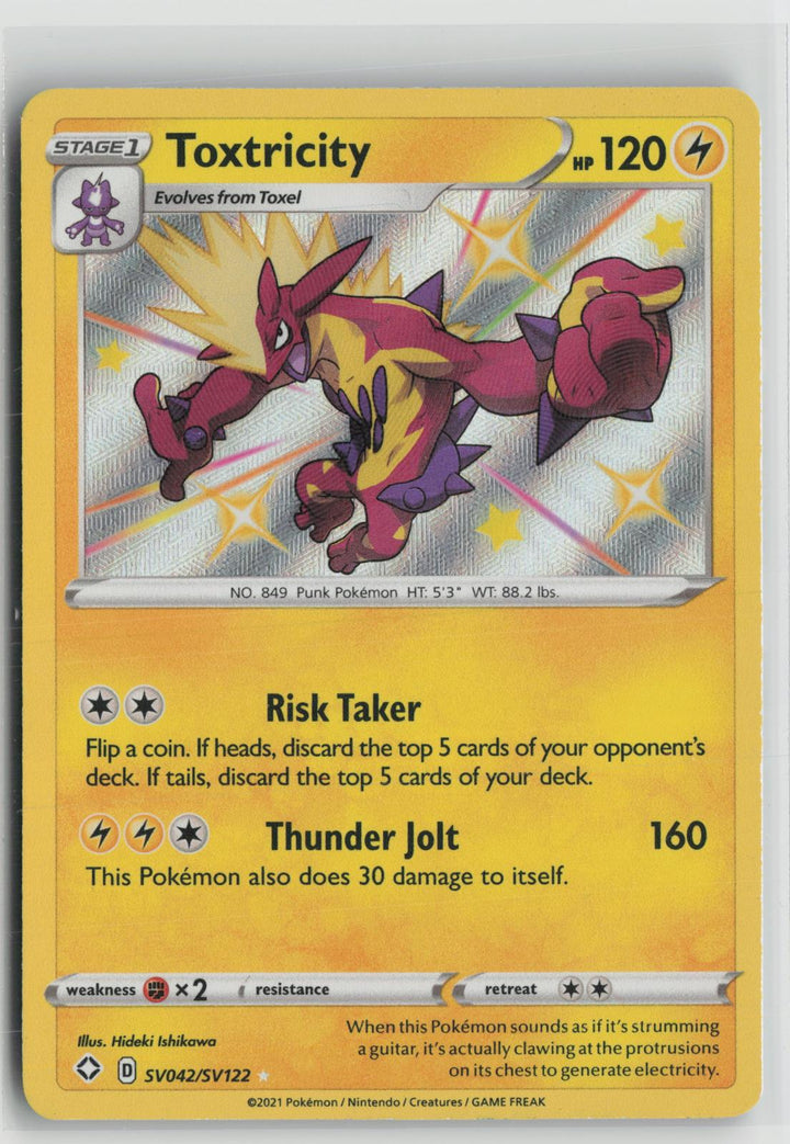 Toxtricity SV042/SV122 Shiny Rare Shining Fates Shiny Vault Pokemon Holo NM0
