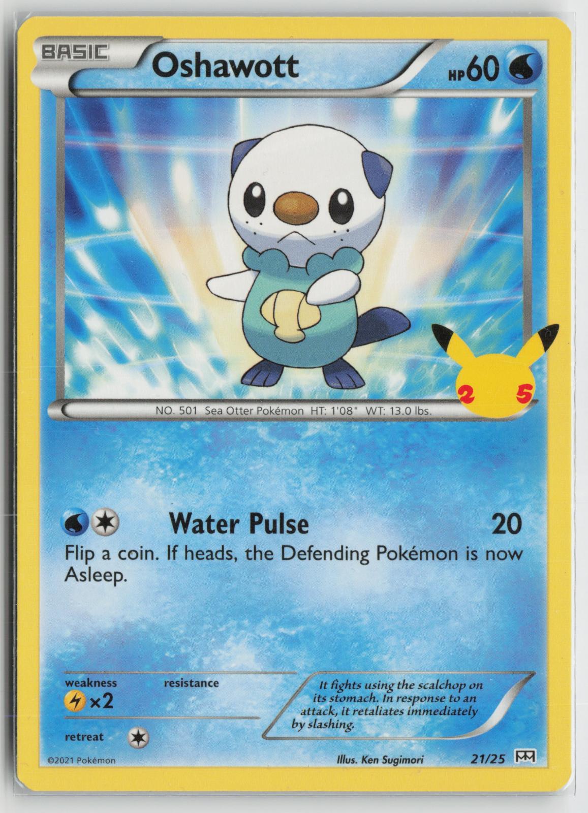 Oshawott 021/025 Promo McDonald's 25th Anniversary Promos Pokemon NM