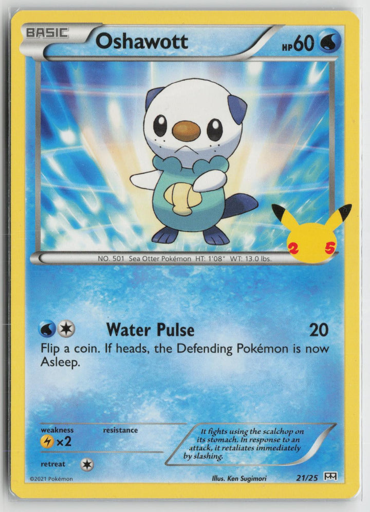 Oshawott 021/025 Promo McDonald's 25th Anniversary Promos Pokemon NM0