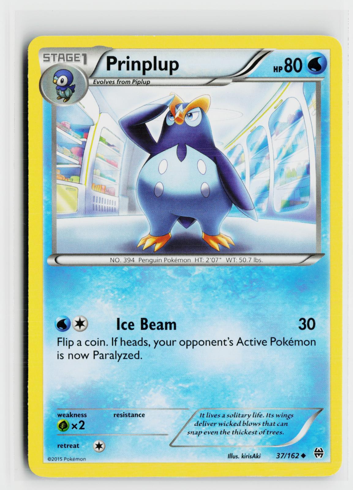 Prinplup 37/162 BREAKthrough NM UC Pokemon