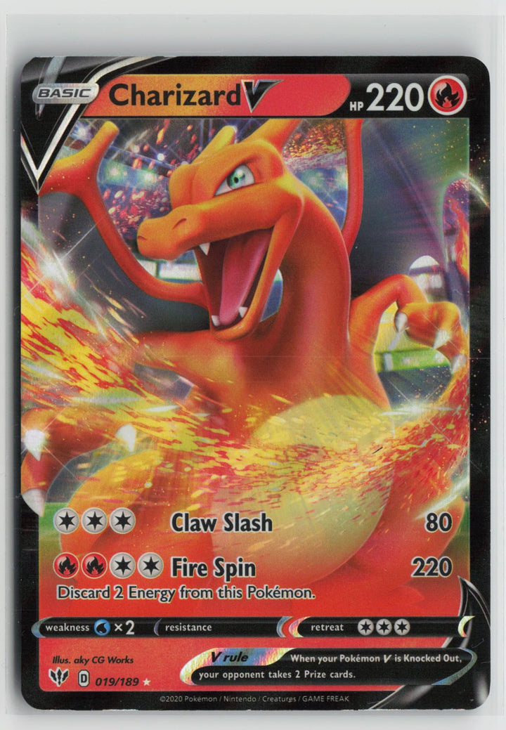 Charizard V 019/189 Darkness Ablaze NM Holo V Rare Pokemon0