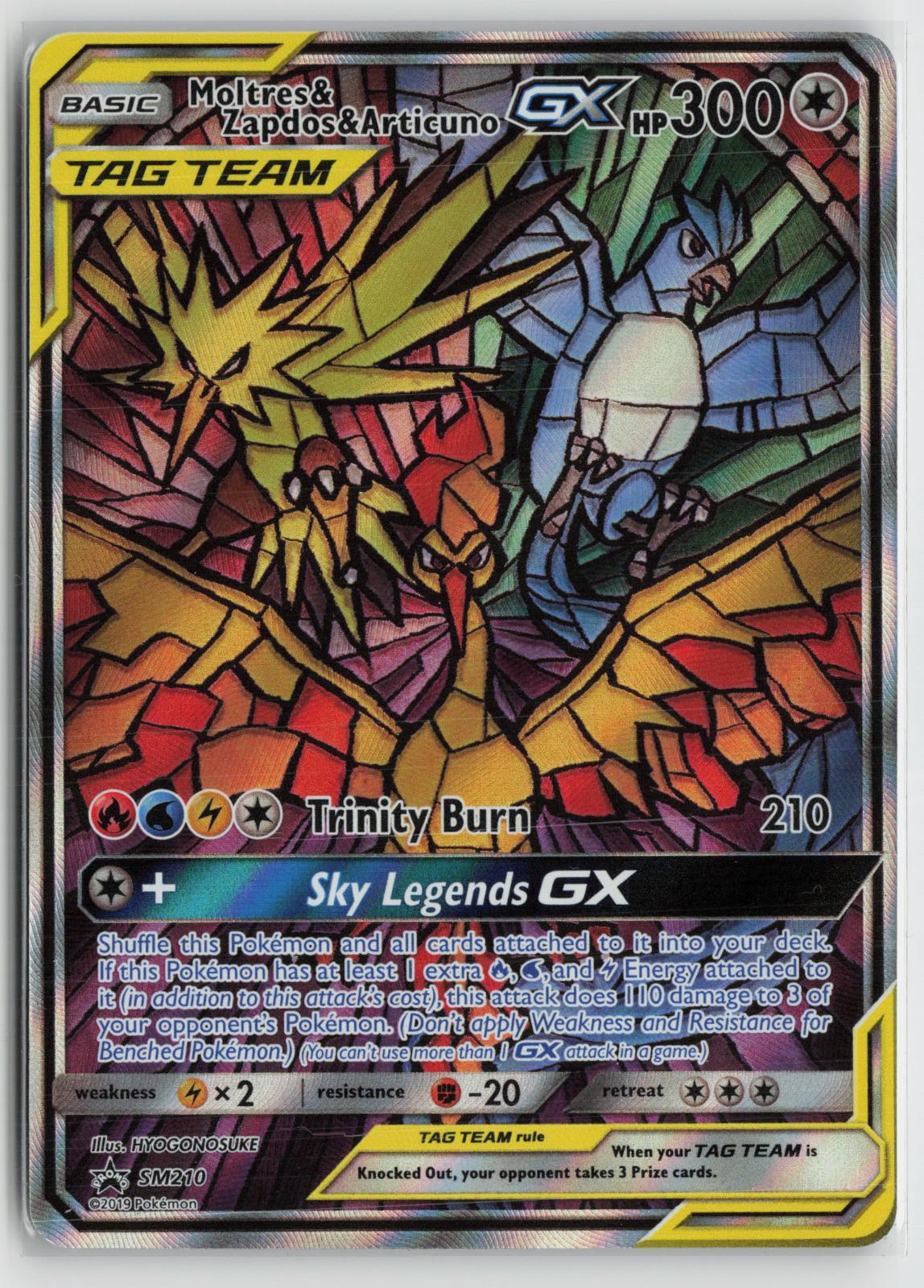 Moltres & Zapdos & Articuno GX SM210 Holo Promo Sun & Moon Promo Pokemon NM