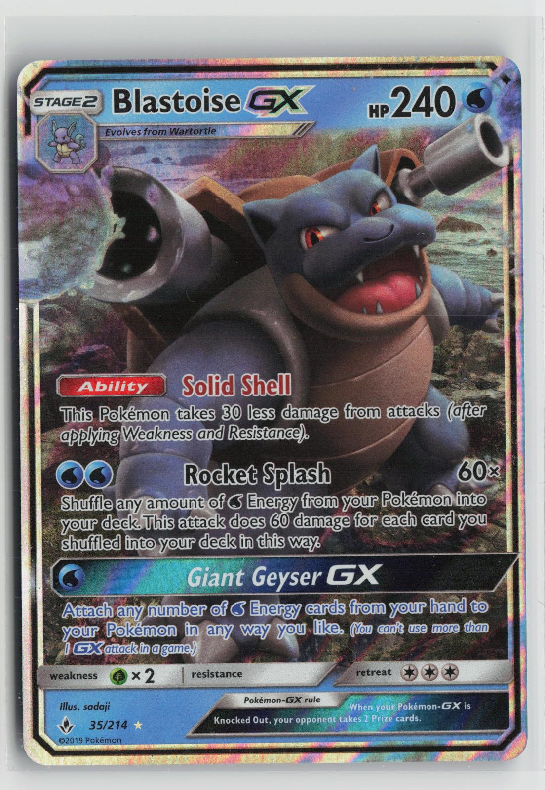 Blastoise GX 35/214 Unbroken Bonds NM Holo GX Rare Pokemon