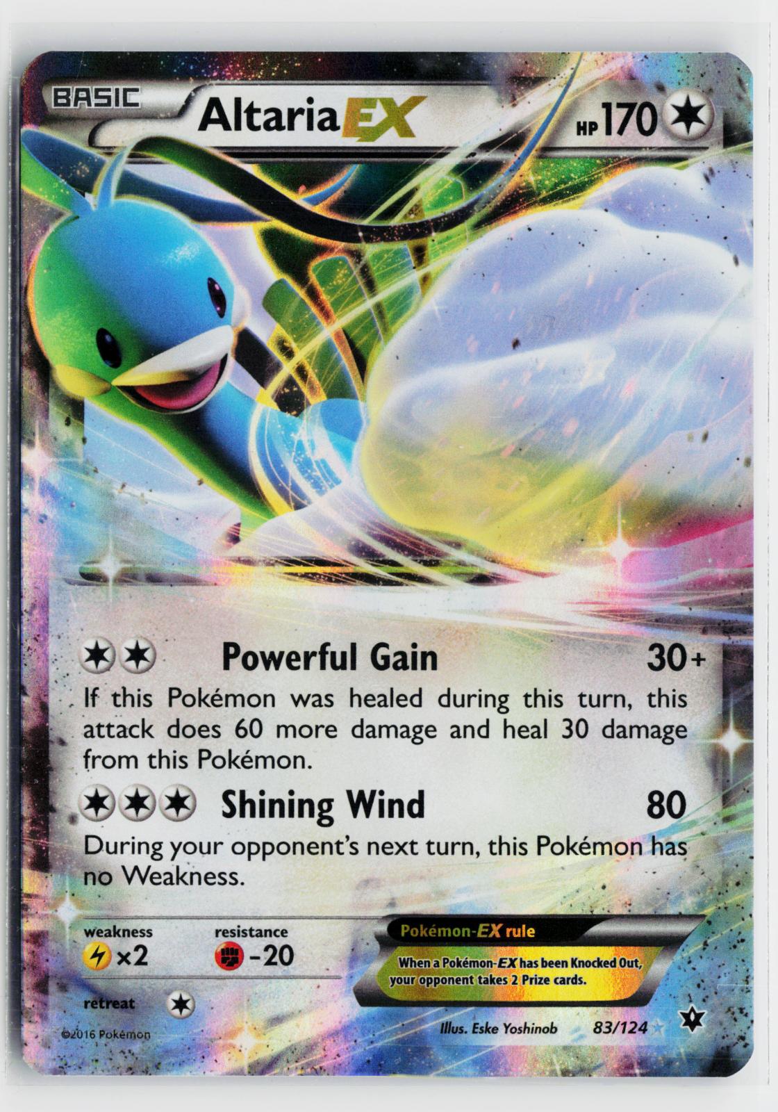 Altaria EX 83/124 Fates Collide NM Holo EX Rare Pokemon