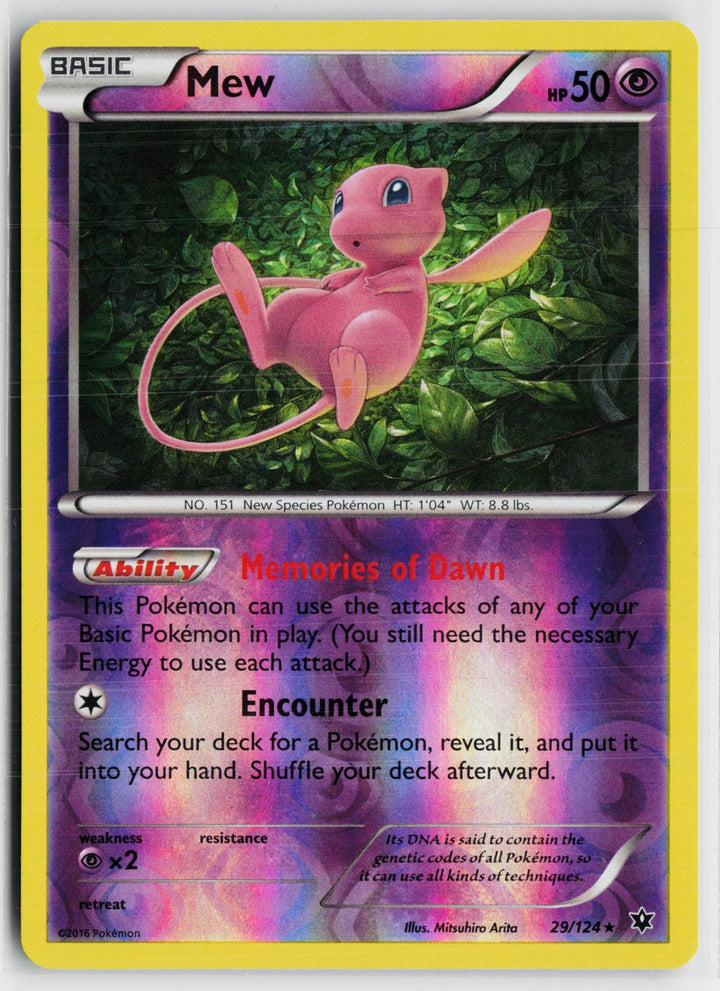 Mew 29/124 Fates Collide NM Holo R Pokemon0